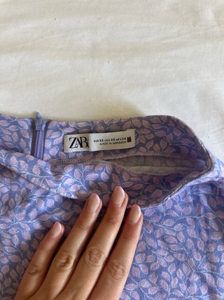 Falda pantalón lila estampada