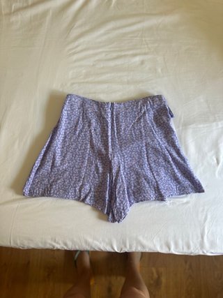 Falda pantalón lila estampada