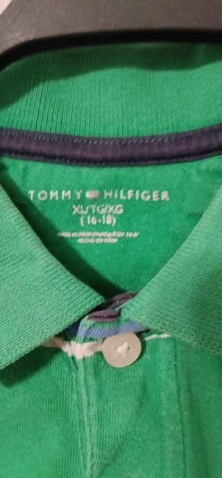 Polo Tommy Hilfiger Verde Talla 16-18 años