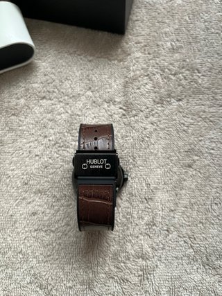 Reloj Hublot Automático Cuero Marrón Negro