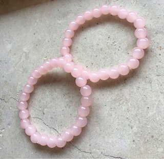 Set 2 bracciali perline rosa