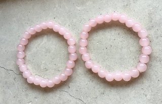 Set 2 bracciali perline rosa