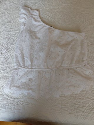 Camiseta Ibicenca Asimétrica Blanca L