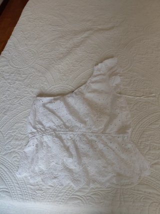 Camiseta Ibicenca Asimétrica Blanca L