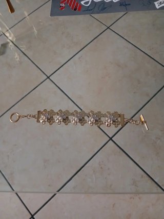 Bracciale donna oro con fiori