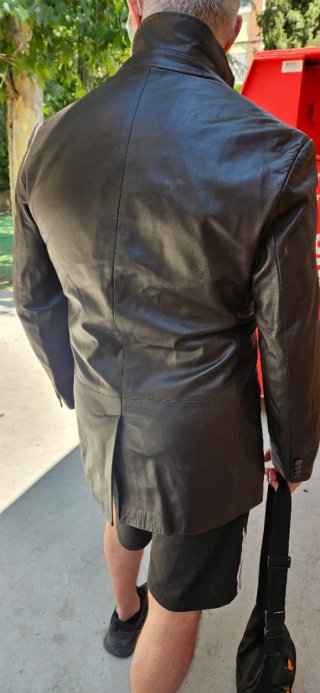 Chaqueta de cuero 3/4 Talla 46 Negra