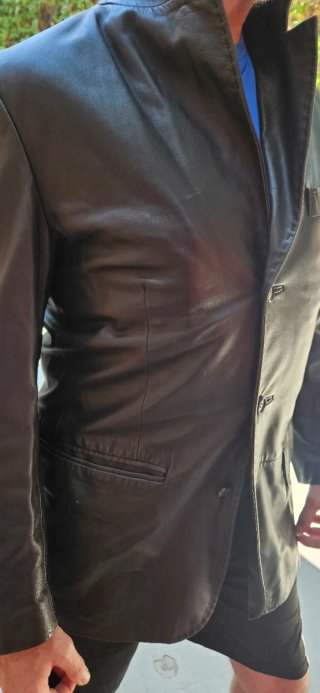 Chaqueta de cuero 3/4 Talla 46 Negra