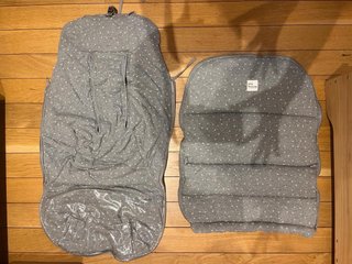 Saco para carrito de bebé gris con puntos