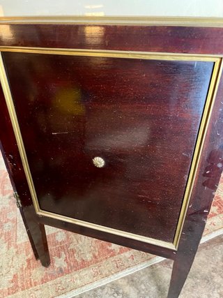 Biombo antiguo inglés caoba grabados