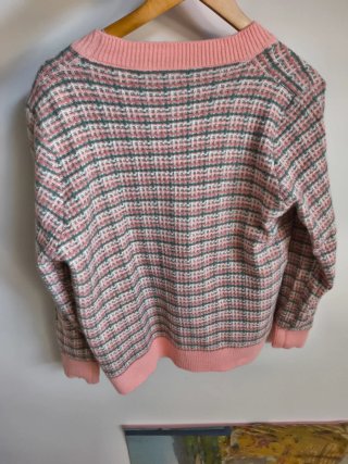 Chaqueta Moda Impresion Rosa y Verde Talla M/L