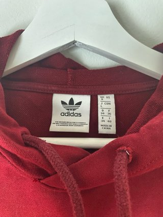 Sudadera Adidas Granate con Capucha