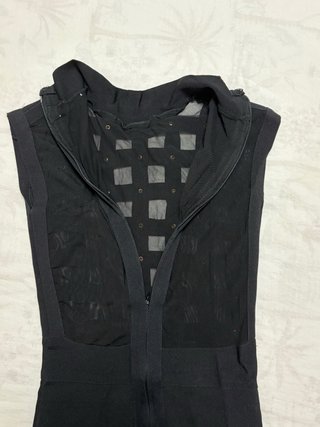Vestido coctel Negro Transparente