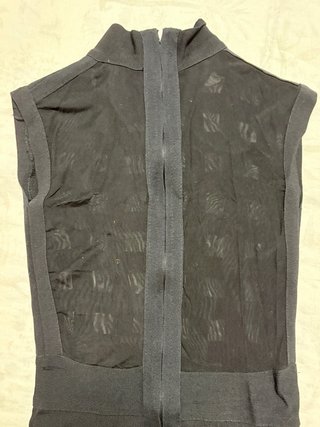 Vestido coctel Negro Transparente