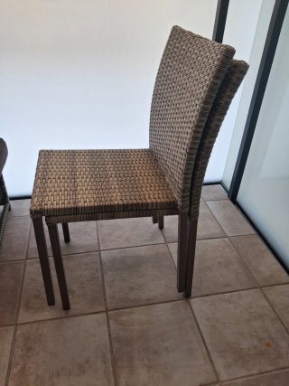 Conjunto jardín resina 6 plazas con mesa