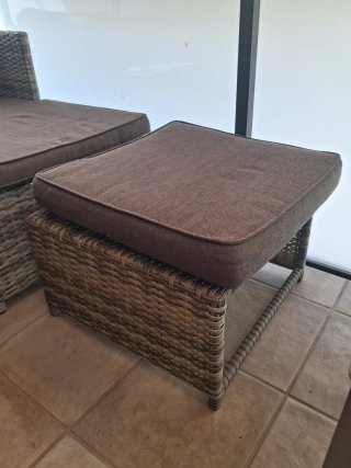 Conjunto jardín resina 6 plazas con mesa