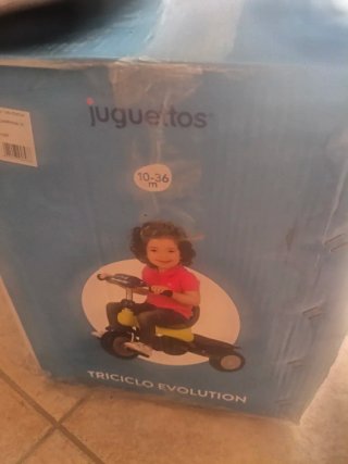 Triciclo infantil azul y verde