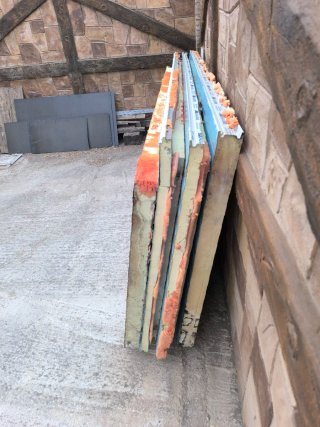 Panel sándwich azul para construcción