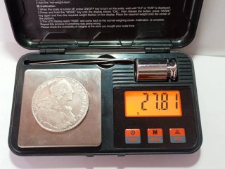 Moneda 1 Tahler 1763 Plata