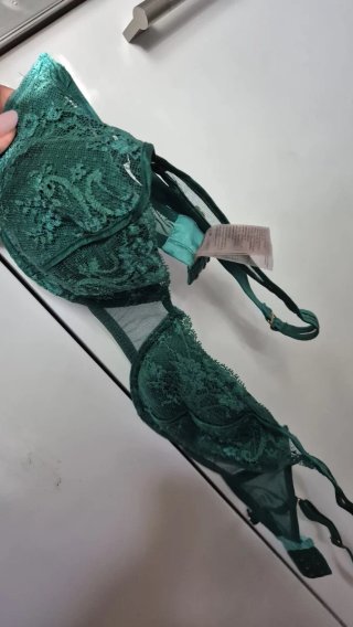 Reggiseno verde pizzo
