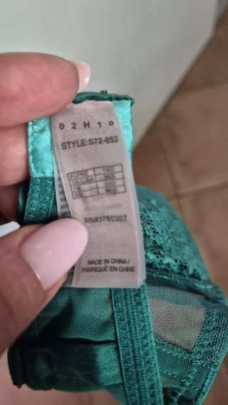 Reggiseno verde pizzo