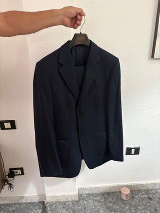 Traje de chaqueta y pantalón azul talla 42