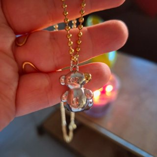 Conjunto osito dorado plateado de acero