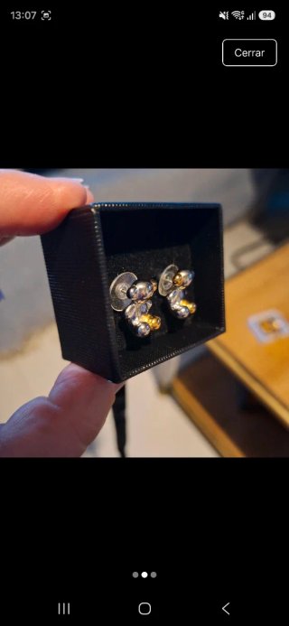 Conjunto osito dorado plateado de acero