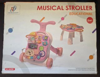 Andador Carrito Musical Bebé Rosa
