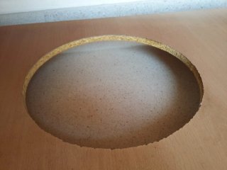 Mesa con tarima y cristal 150x80x75