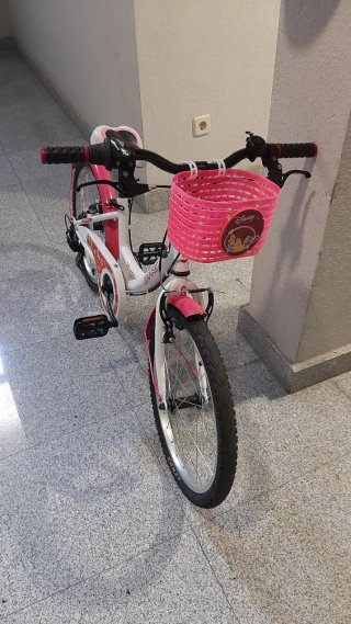 Bicicleta B-Pro niña 20 blanca y rosa