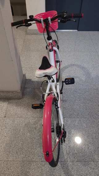 Bicicleta B-Pro niña 20 blanca y rosa