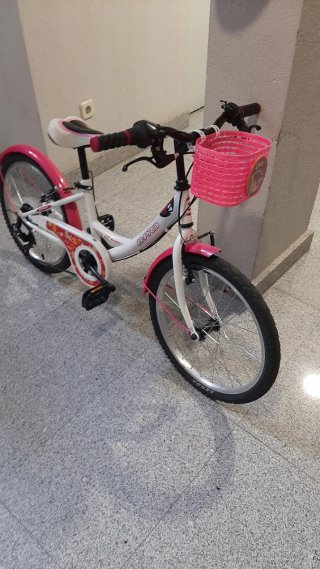 Bicicleta B-Pro niña 20 blanca y rosa