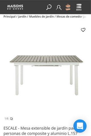 Mesa extensible jardín Maisons du Monde