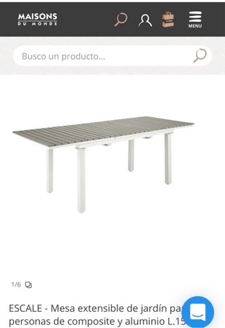 Mesa extensible jardín Maisons du Monde