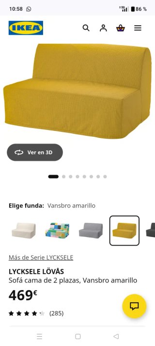 Sofá Cama Diseño Círculos Multicolor