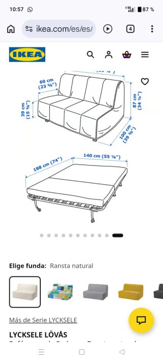 Sofá Cama Diseño Círculos Multicolor