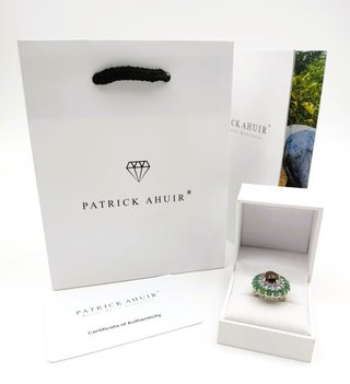 Anillo Plata Ópalo, Esmeraldas y Tanzanitas