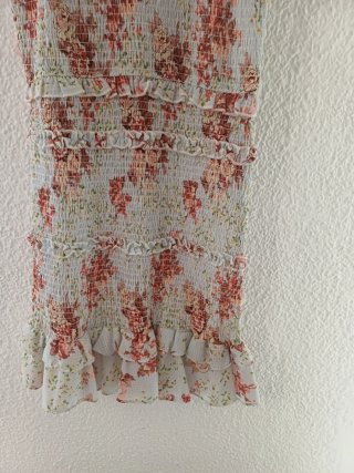 Vestido Zara Fruncido Floral