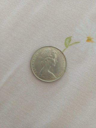 Moneda Australia 1966 Isabel II.  Plata 800