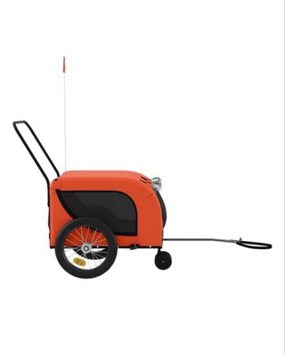 Remolque Perro Bici Negro/Naranja