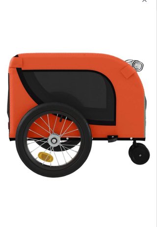Remolque Perro Bici Negro/Naranja
