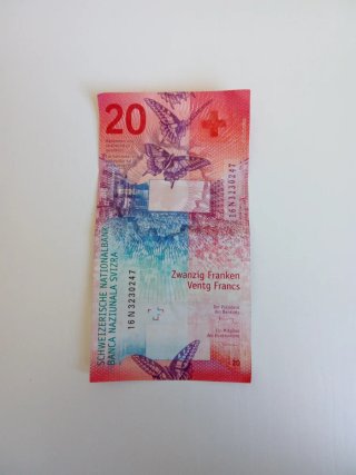Billete 20 Francos Suizos Coleccionable