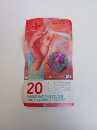Billete 20 Francos Suizos Coleccionable