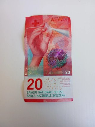 Billete 20 Francos Suizos Coleccionable