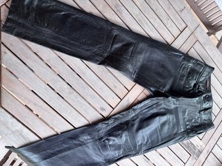 Pantalones de cuero negro talla 38