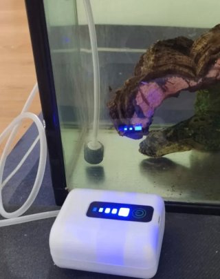 Bomba de aire para acuario con difusor