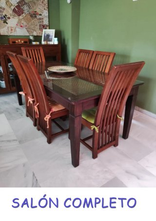 Salón completo: mesa y 6 sillas