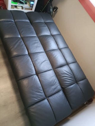 Sofá Cama "libro" Piel Negro