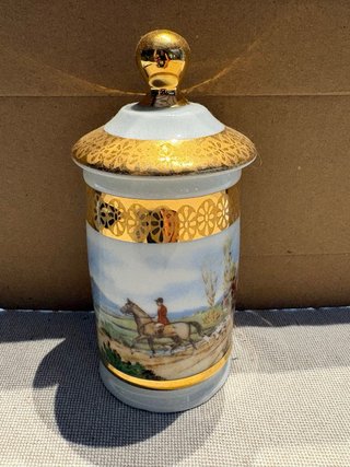 Tarro porcelana C.I.P. Limoges con tapa