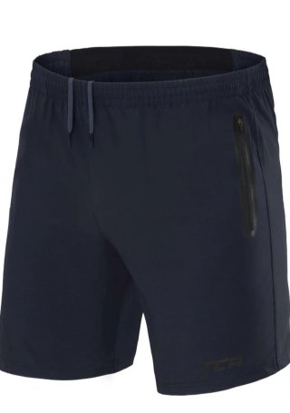 Pantalón corto deportivo azul con cremallera